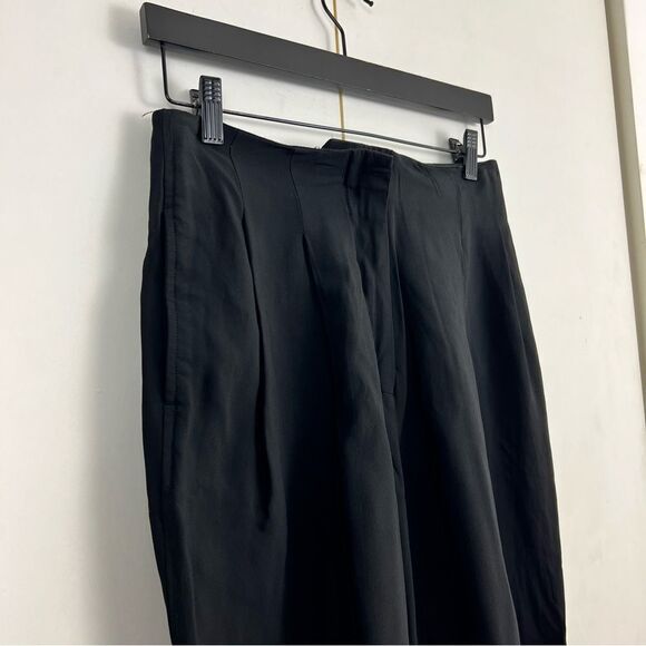 3.1 Phillip Lim Trousers Pants Women’s 8 Black Crepe Cropped Pleated Tapered. - Picture 3 of 9